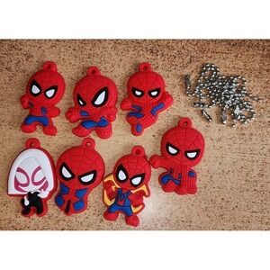 7 Spiderman DC Marvel Keychain Key Chain Girl Boy Keyring Party Favors Gift Bag
